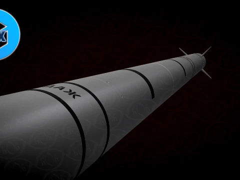 Ukrainian guided rocket projectile R624M for VILKHA M MLRS 3D Model