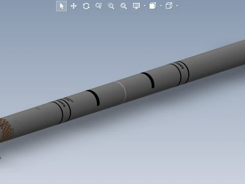 Ukrainian guided rocket projectile R624M for VILKHA M MLRS 3D Model