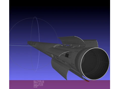Ukrainian guided rocket projectile R624M for VILKHA M MLRS 3D Model