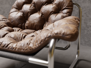 Vintage Leather Armchair 3D Model