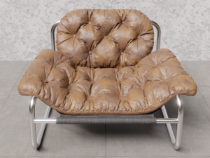 Vintage Leather Armchair 3D Model