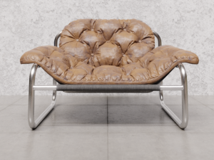 Vintage Leather Armchair 3D Model