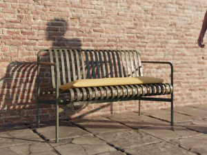 Palisade Metallic Bench 3D Model