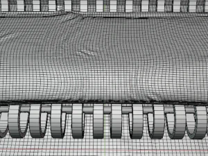 Palisade Metallic Bench 3D Model