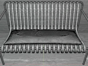 Palisade Metallic Bench 3D Model