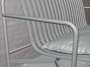 Palisade Metallic Bench Modelo 3D