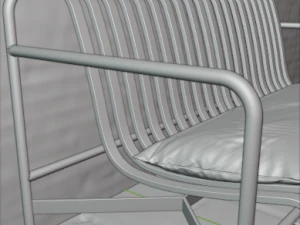 Palisade Metallic Bench 3D Model