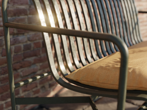 Palisade Metallic Bench Modelo 3D