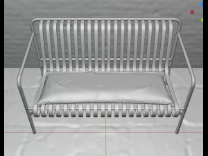 Palisade Metallic Bench Modelo 3D