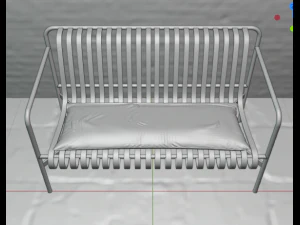 Palisade Metallic Bench 3D Model
