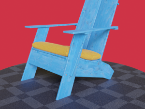 Emmet Modern Exterior Armchair 3D Model