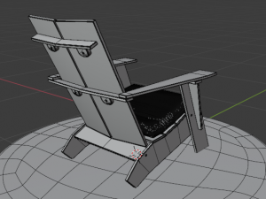 Emmet Modern Exterior Armchair 3D Model