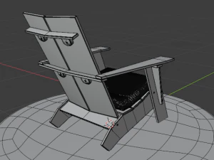 Emmet Modern Exterior Armchair 3D Model
