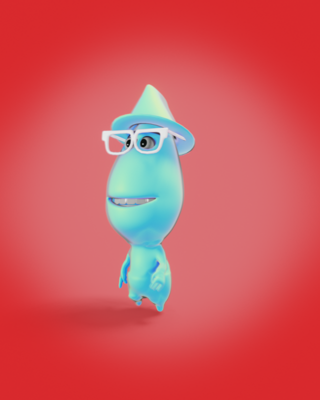 Joe Gardner Pixar Soul Character 3D Model .c4d .max .obj .3ds .fbx .stl .blend 