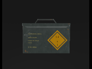 Ammo Box M2A1 and bullet 50 caliber Modelo 3D