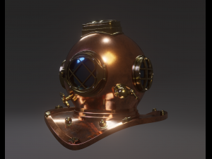 Realistic diving helmet 3D 模型