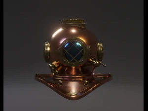 Realistic diving helmet 3D Model