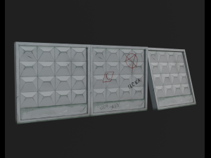 Soviet concrete fence 3D 模型