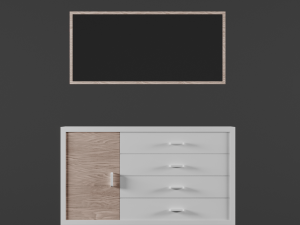 Chest and mirror set 3D Model