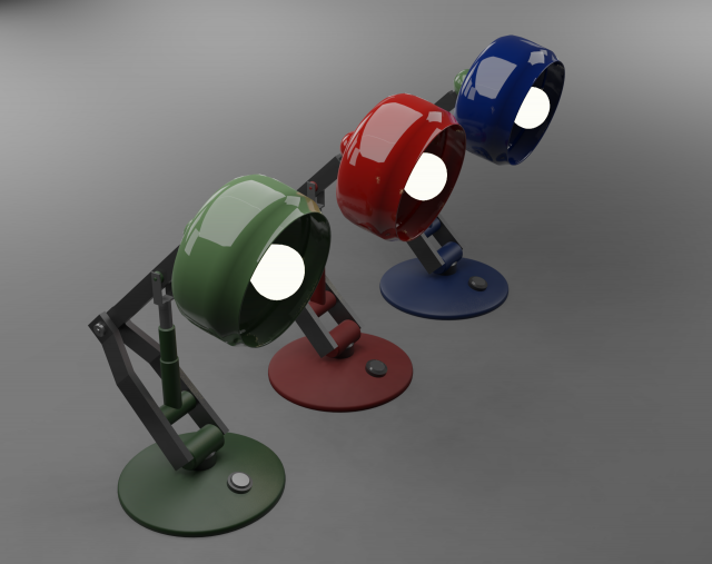 Set of Lamps 3D Model .c4d .max .obj .3ds .fbx .stl .blend 