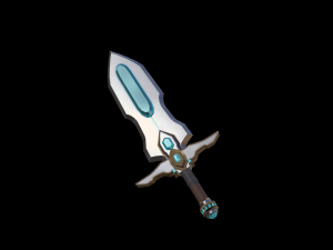 Stylized low-poly sword Model 3D