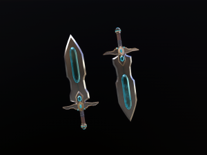 Stylized low-poly sword Model 3D