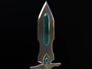 Spada stilizzata a basso numero di poligoni Modello 3D