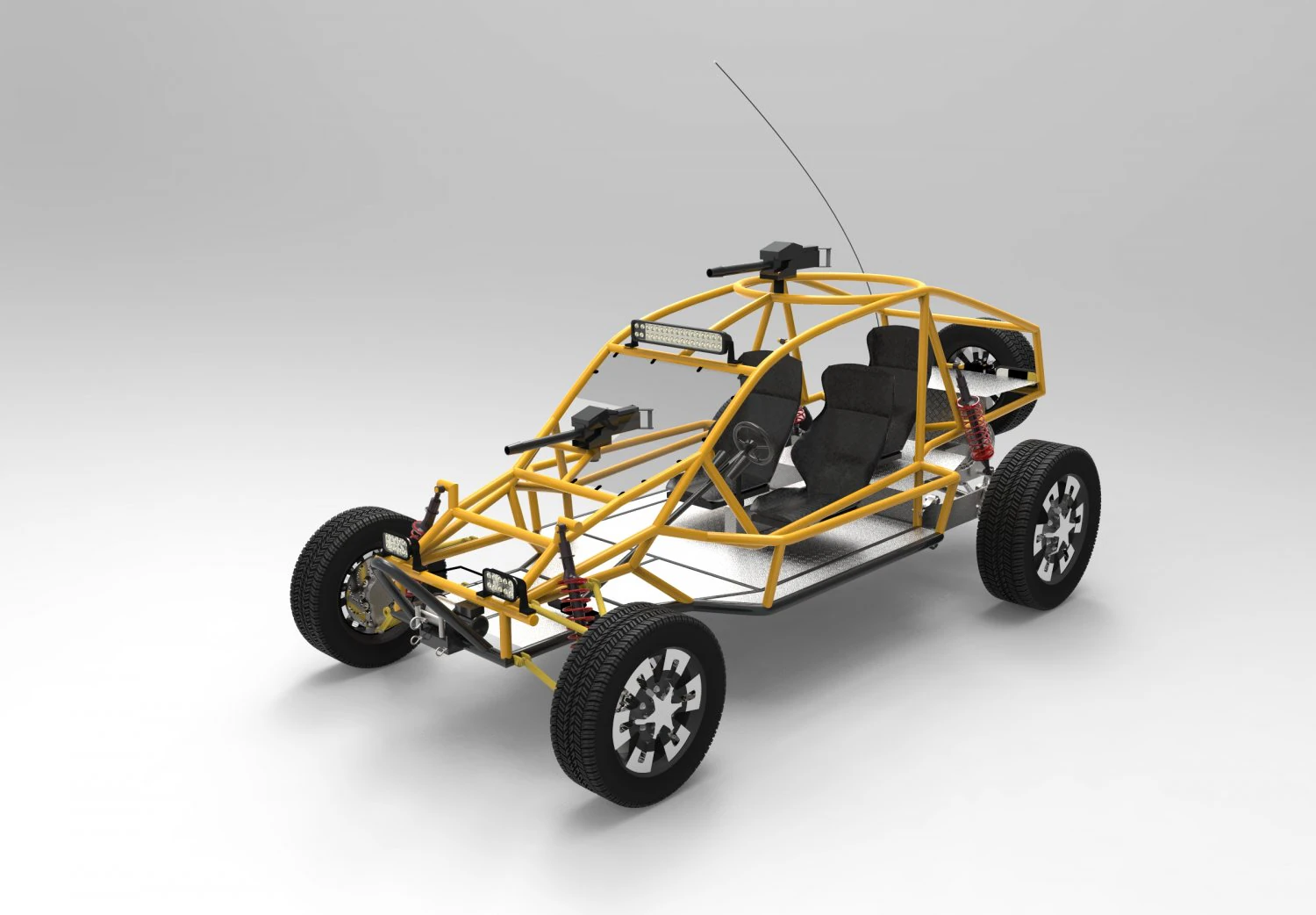 Buggy Army Model 002 3D Model .c4d .max .obj .3ds .fbx .stl .blend 