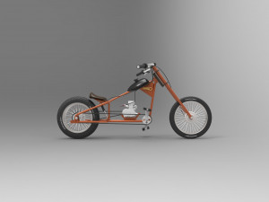 BICIMOTO CHOPPER CLASSIC Modello 3D