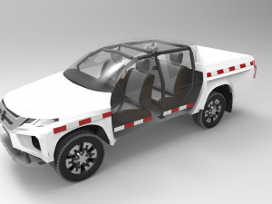 ROPS Internal Roll Bar Mitsubishi L200 Sch 40 3D Model