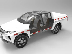 ROPS Internal Roll Bar Mitsubishi L200 Sch 40 3D Model