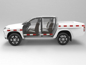 ROPS Internal Roll Bar Mitsubishi L200 Sch 40 3D Model