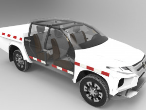 ROPS Internal Roll Bar Mitsubishi L200 Sch 40 3D Model
