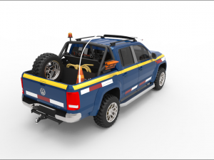 VWAMAROK2009WITHMININGEQUIPMENT ANDGROUND Model 3D