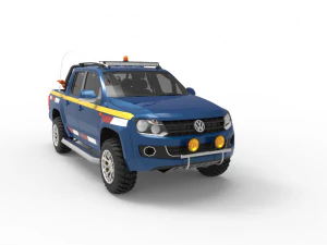 VWAMAROK2009WITHMININGEQUIPMENT ANDGROUND 3D Model