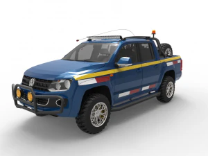 VWAMAROK2009WITHMININGEQUIPMENT ANDGROUND 3D Model