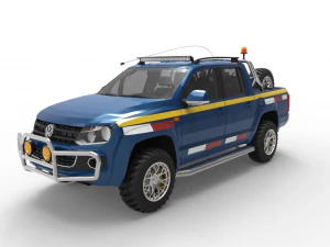 VWAMAROK2009WITHMININGEQUIPMENT ANDGROUND 3D Model