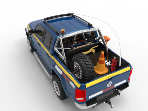 VWAMAROK2009WITHMININGEQUIPMENT ANDGROUND 3D Model