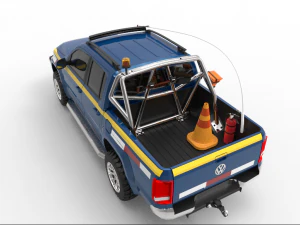 VWAMAROK2009WITHMININGEQUIPMENT ANDGROUND 3D Model