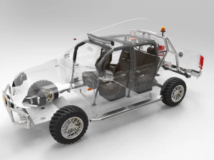 VWAMAROK2009WITHMININGEQUIPMENT ANDGROUND 3D Model