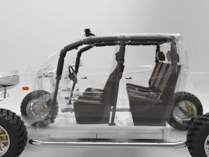 VWAMAROK2009WITHMININGEQUIPMENT ANDGROUND 3D Model