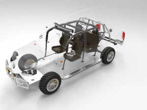VWAMAROK2009WITHMININGEQUIPMENT ANDGROUND 3D Model