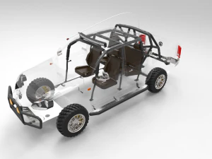 VWAMAROK2009WITHMININGEQUIPMENT ANDGROUND 3D Model