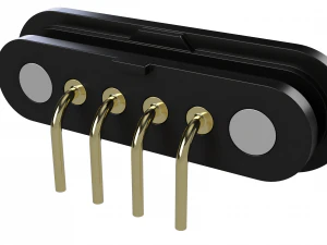 चुंबकीय कनेक्टर 254 मिमी 4पी महिला 3D मॉडल