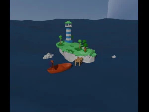 海洋中的灯塔 3D 模型