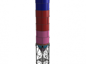 Cement silo 3D 模型