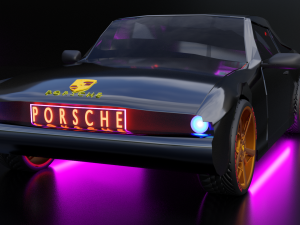 Low poly porsche car Texturas CG