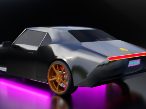 Low poly porsche car CG 텍스쳐