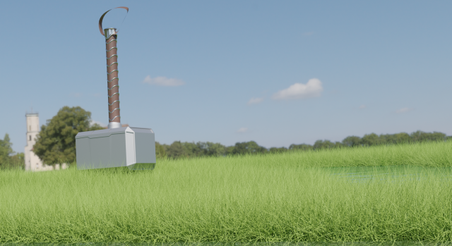 Thor hammer 3D Model .c4d .max .obj .3ds .fbx .stl .blend 