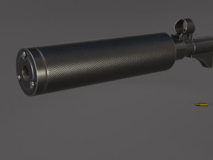 German stimpank MP-38 submachinegun 3D Model